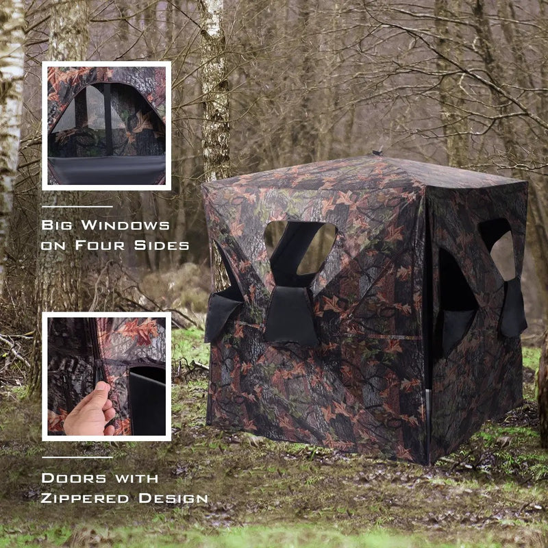 Ground Hunting Blind Portable Deer Pop Up Camo Hunter by DirectDeals