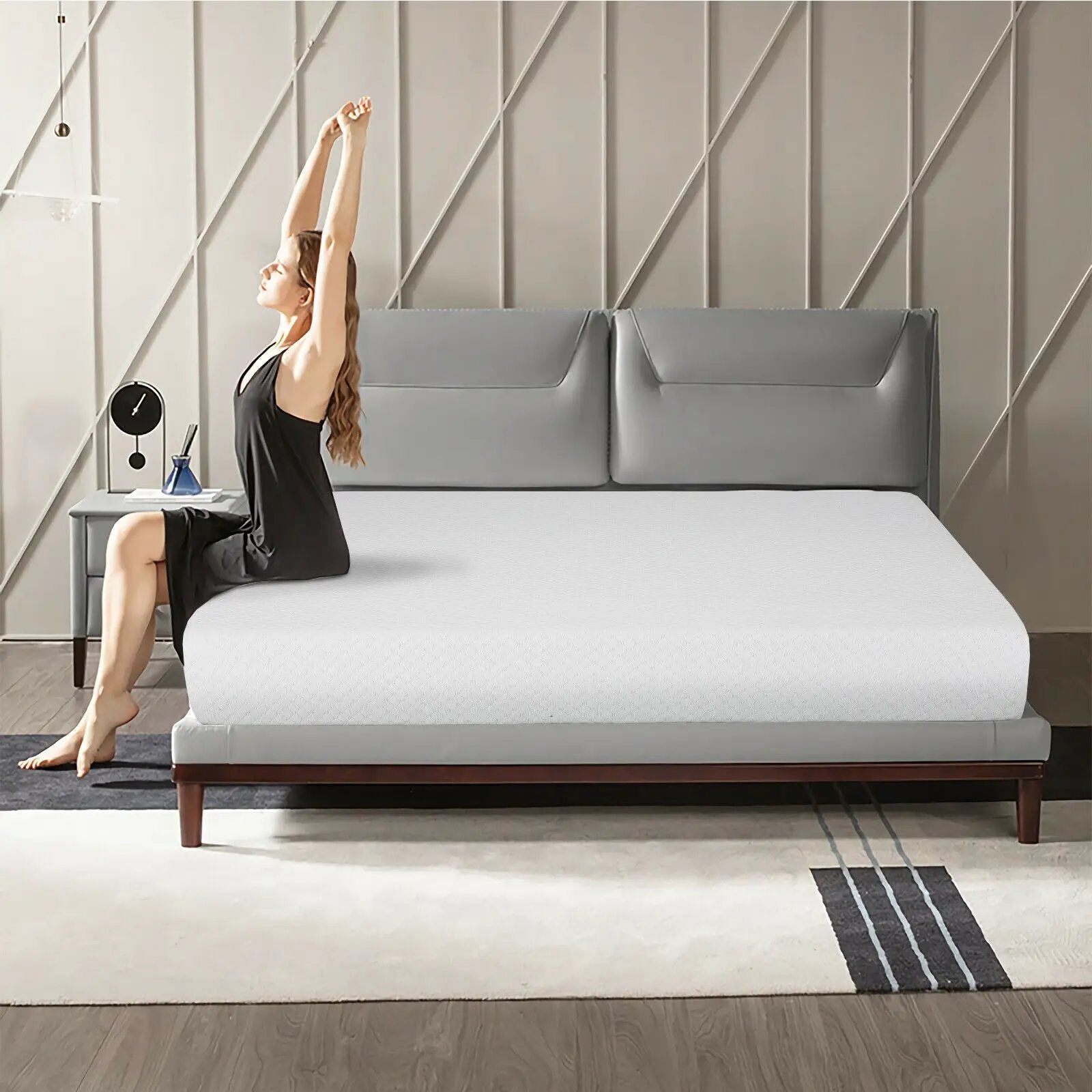8 Inch Foam Medium Firm Mattress with Jacquard Cover by DirectDeals