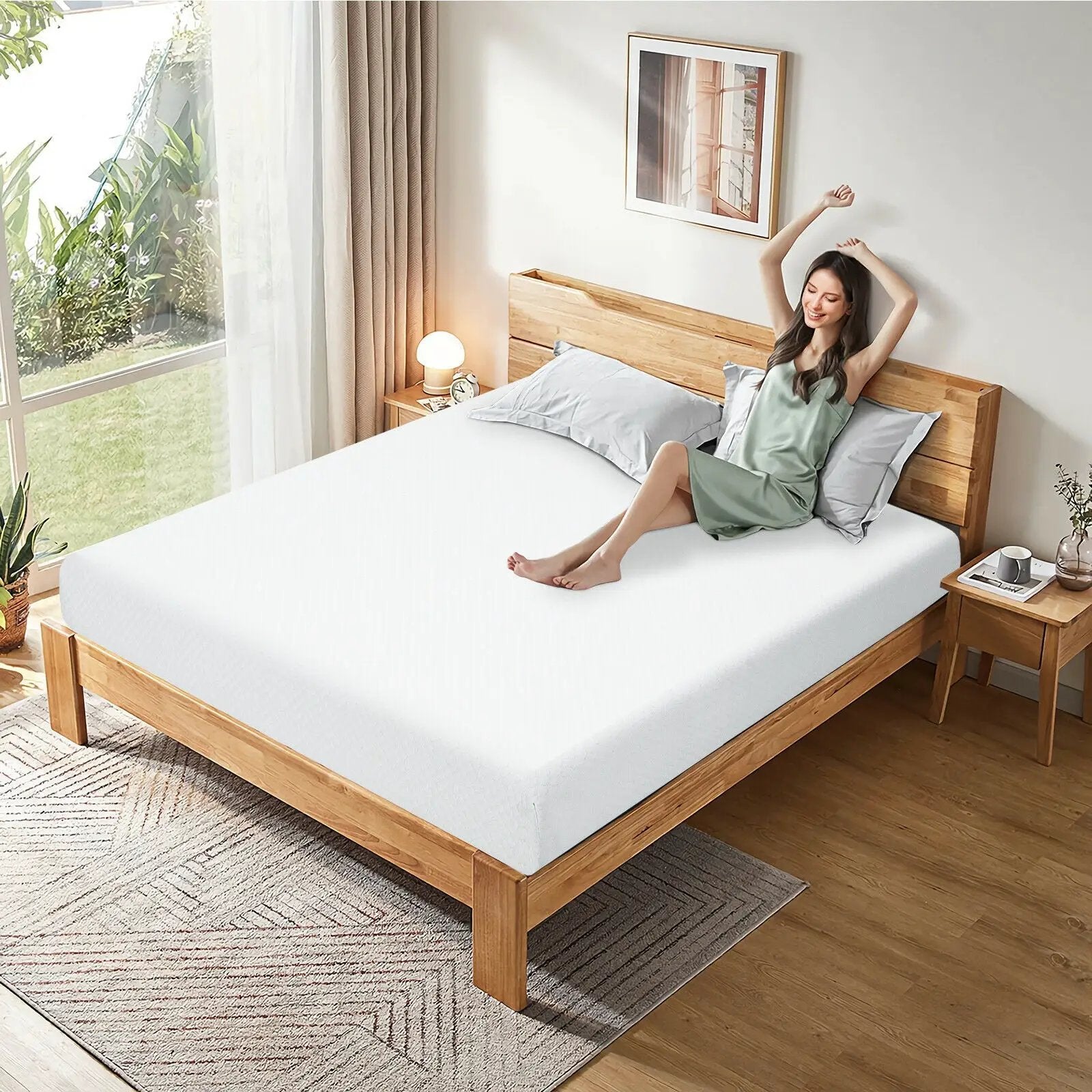 8 Inch Foam Medium Firm Mattress with Jacquard Cover by DirectDeals