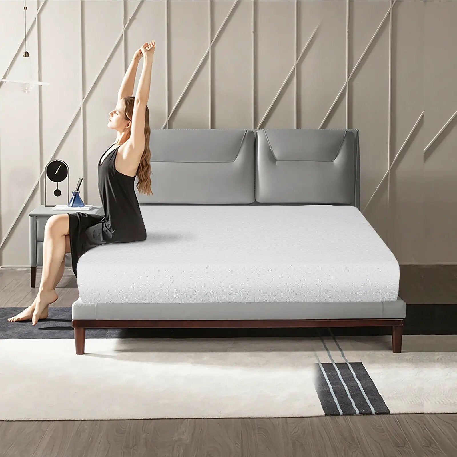 10 Inch Air Foam Pressure Relief Bed Mattress with Jacquard Soft Cover by DirectDeals
