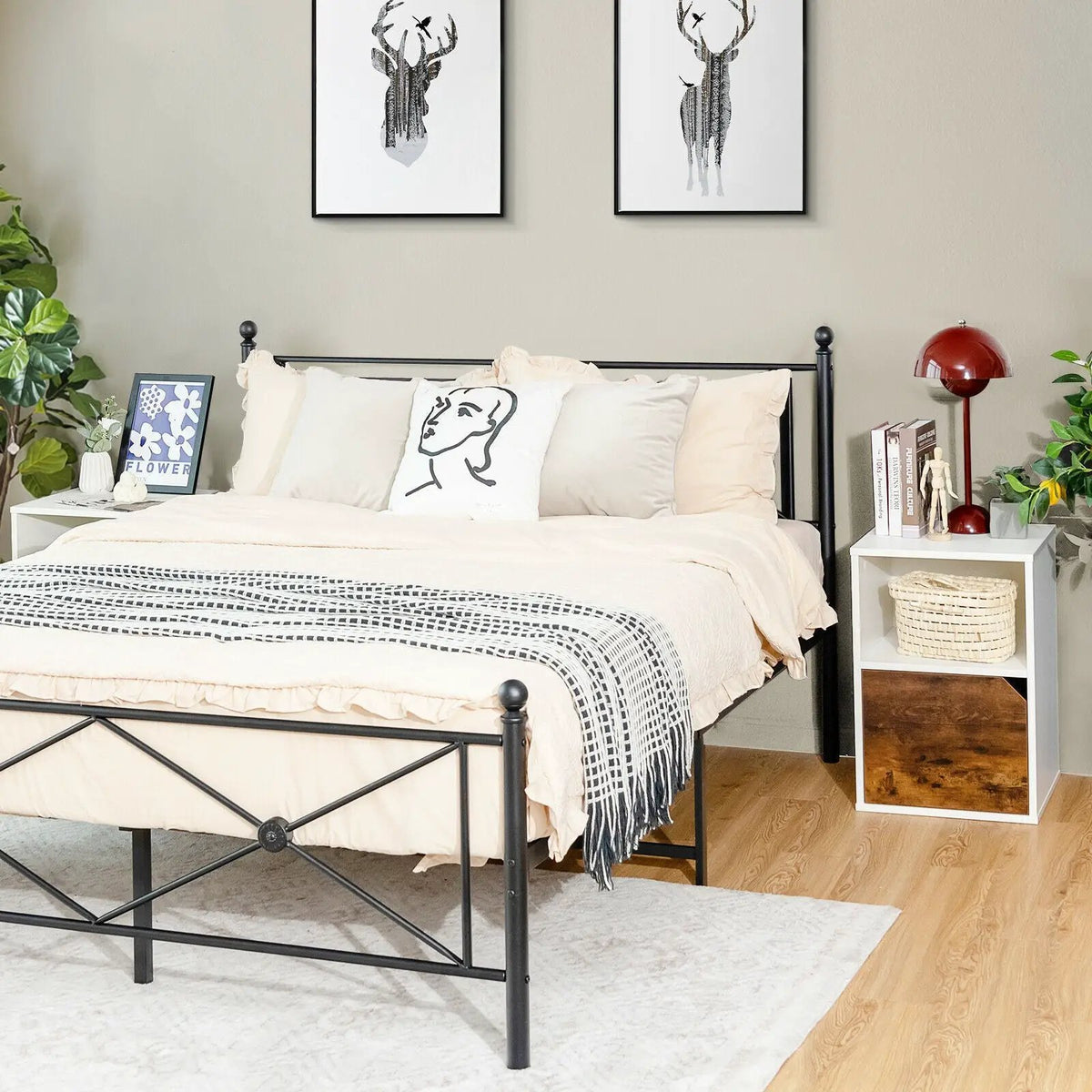 Set of 2 Nightstands Side End Table for Living Room by DirectDeals
