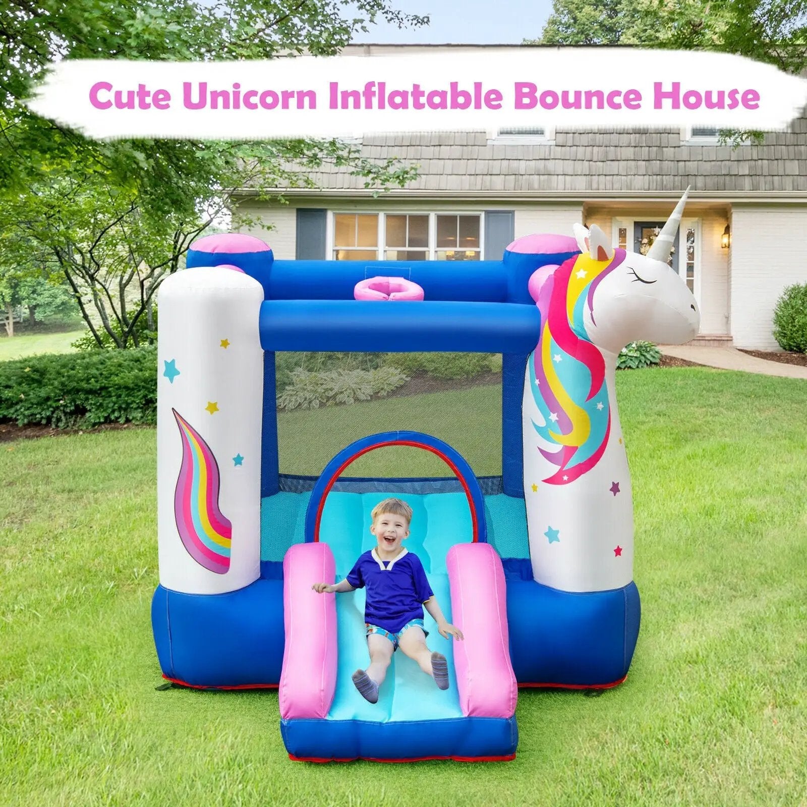 Kids Inflatable Bounce House with 380W Blower by DirectDeals