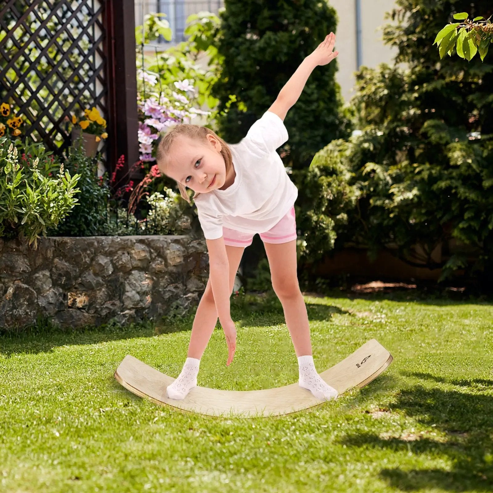 12 Inch Wobble Board for Balance Training-Natural by DirectDeals