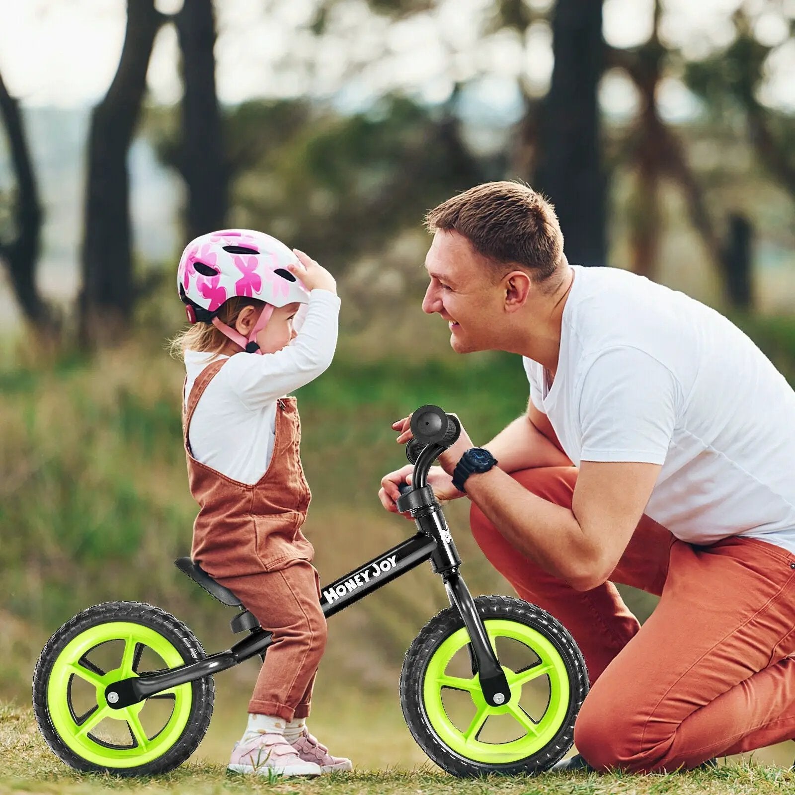 Kids No Pedal Balance Bike with Adjustable Handlebar and Seat-Black by DirectDeals