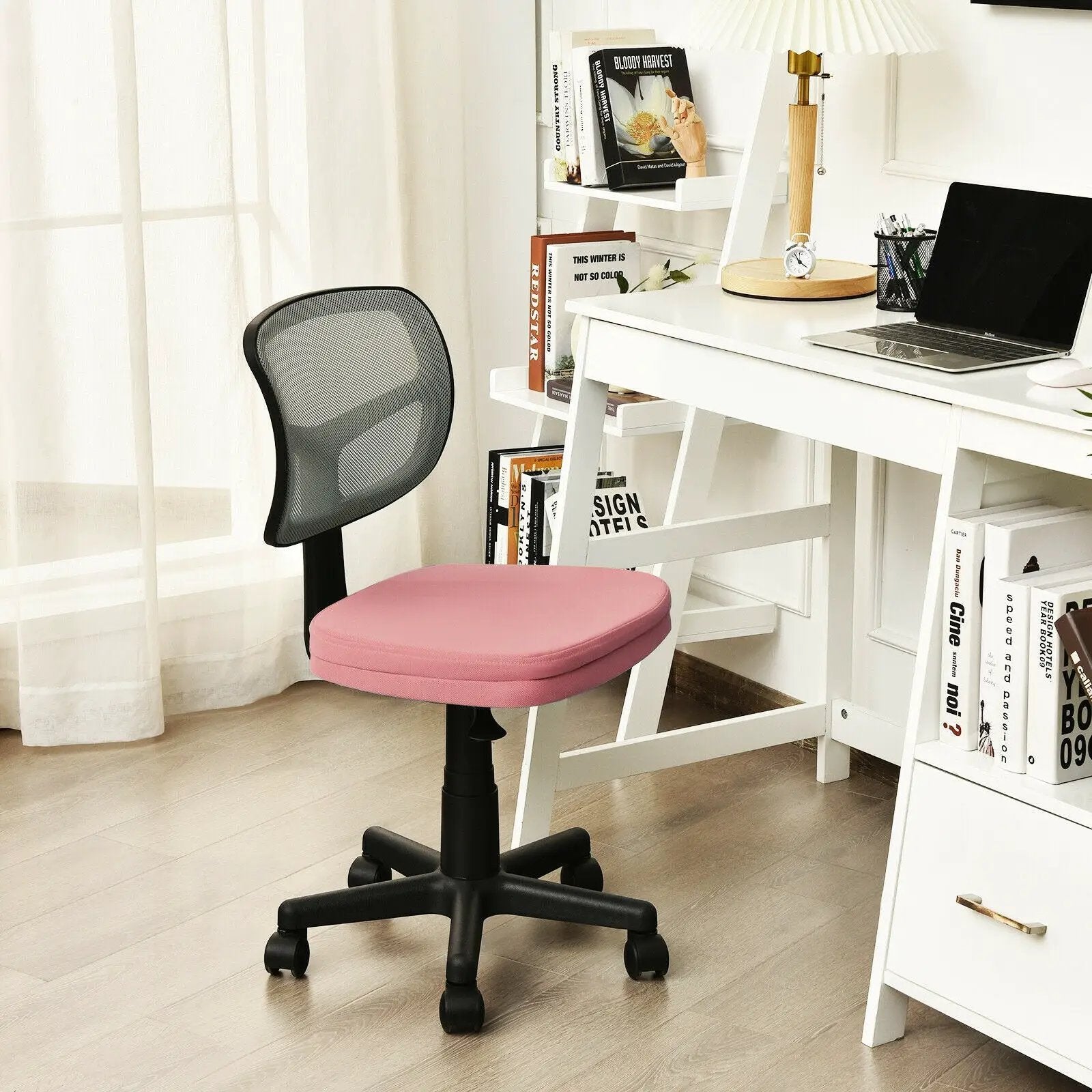 Armless Computer Chair with Height Adjustment and Breathable Mesh for Home Office by DirectDeals
