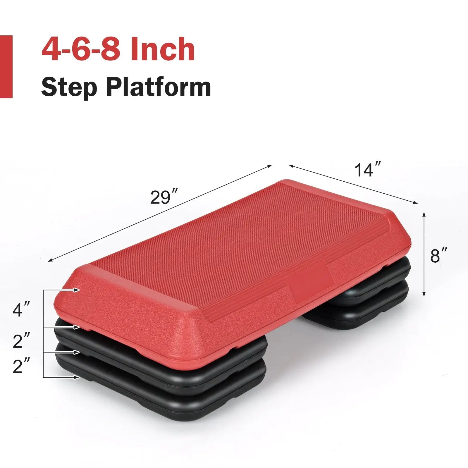 29 Inch Adjustable Workout Fitness Aerobic Stepper Exercise Platform by DirectDeals