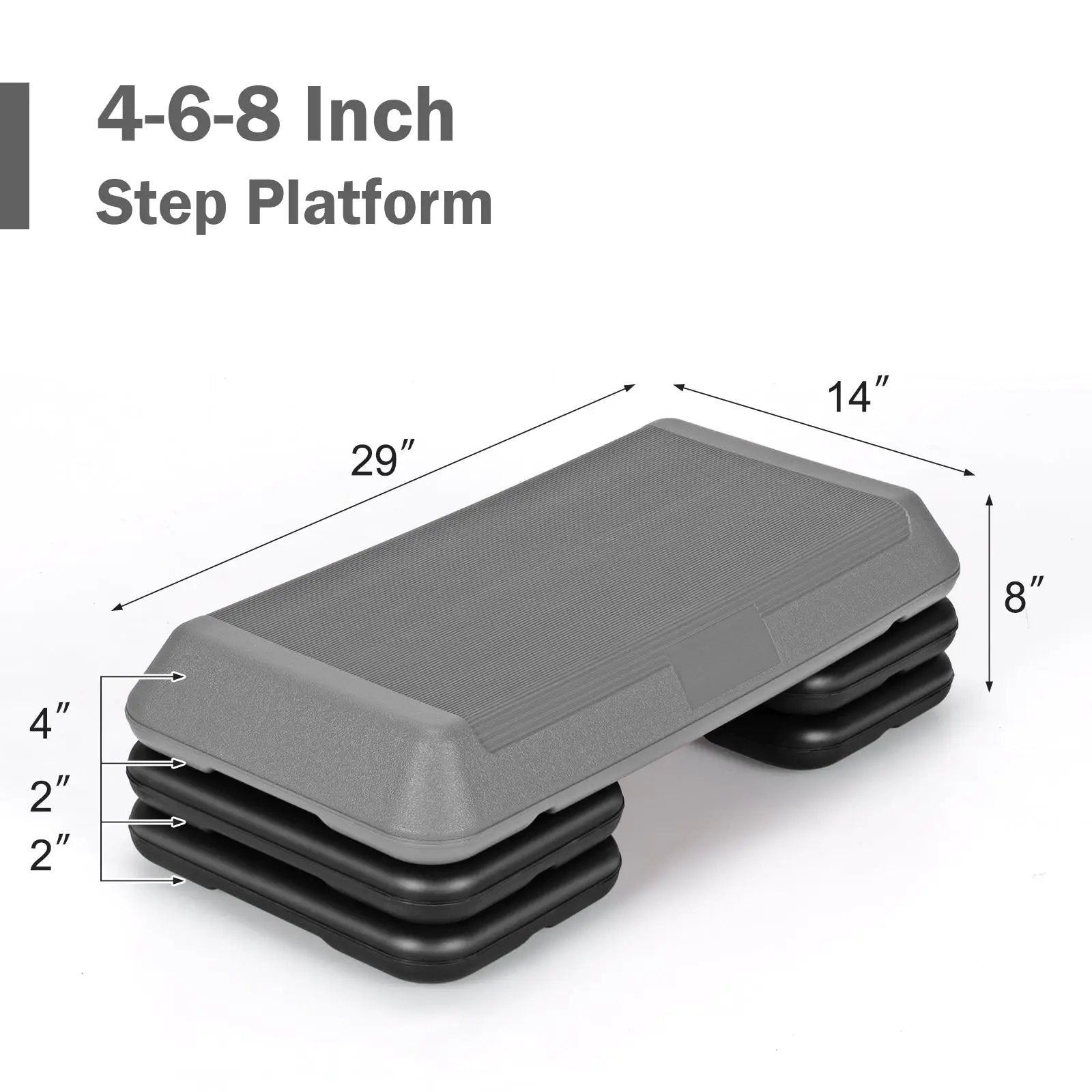 29 Inch Adjustable Workout Fitness Aerobic Stepper Exercise Platform by DirectDeals