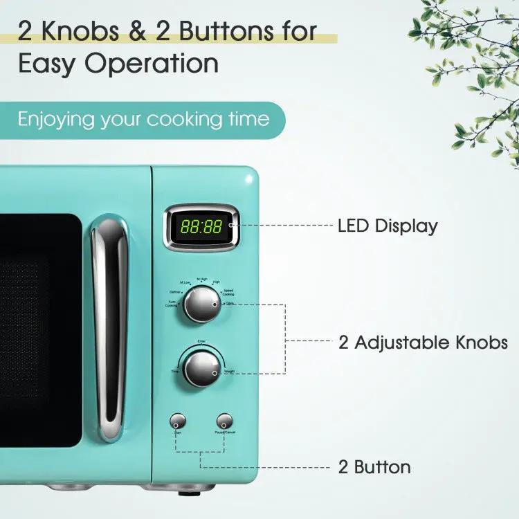 0.9 Cu.ft Retro Countertop Compact Microwave Oven by DirectDeals