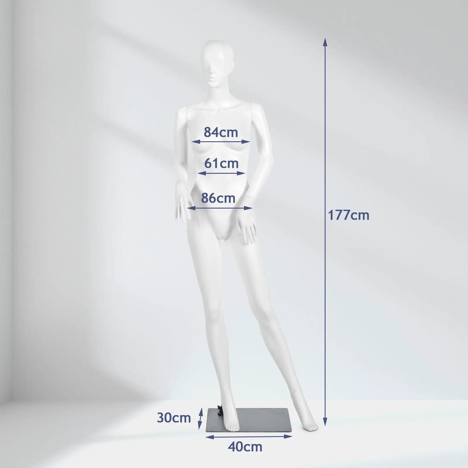 5.8 ft Plastic Female Mannequin Adjustable Detachable Manikin with Metal Stand by DirectDeals