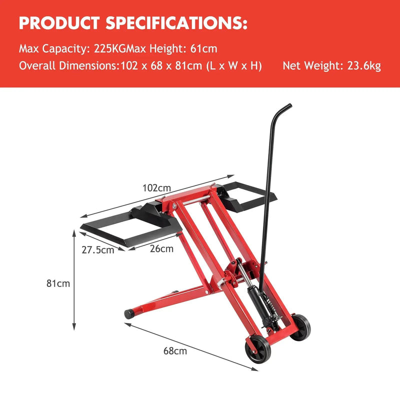 Hydraulic Lawnmower Lift Jack for Tractors and Zero Turn Riding Lawn Mowers by DirectDeals