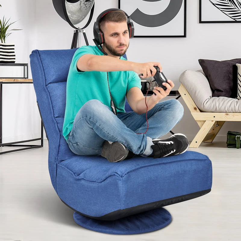 5-Position Folding Floor Gaming Chair by DirectDeals