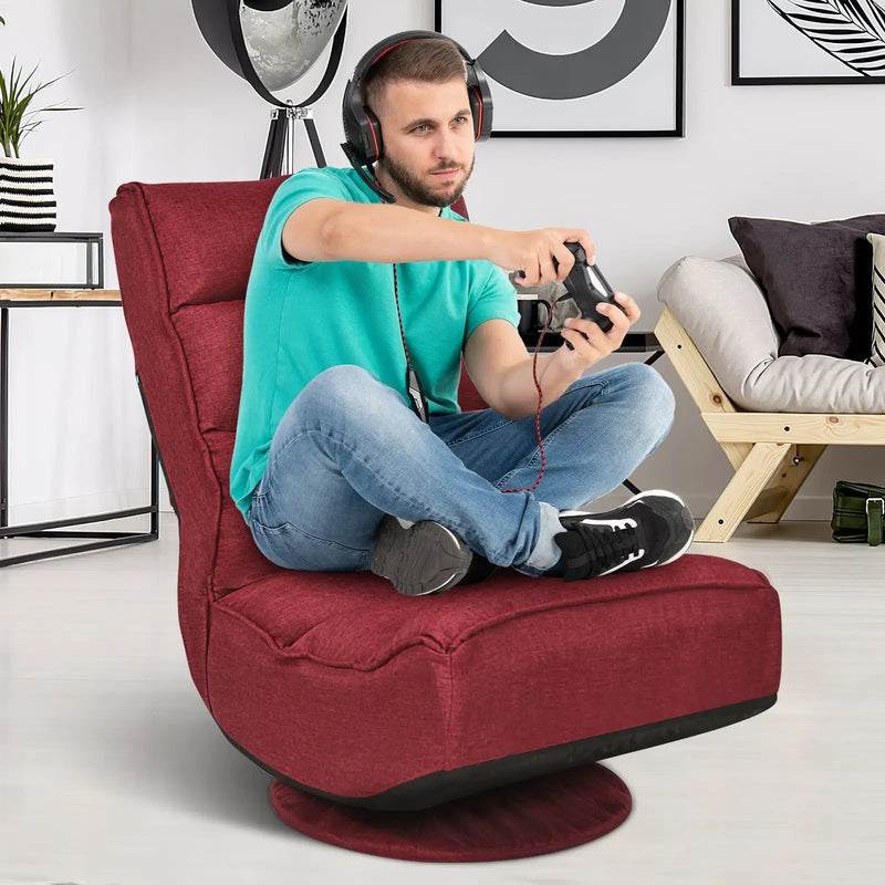 5-Position Folding Floor Gaming Chair by DirectDeals