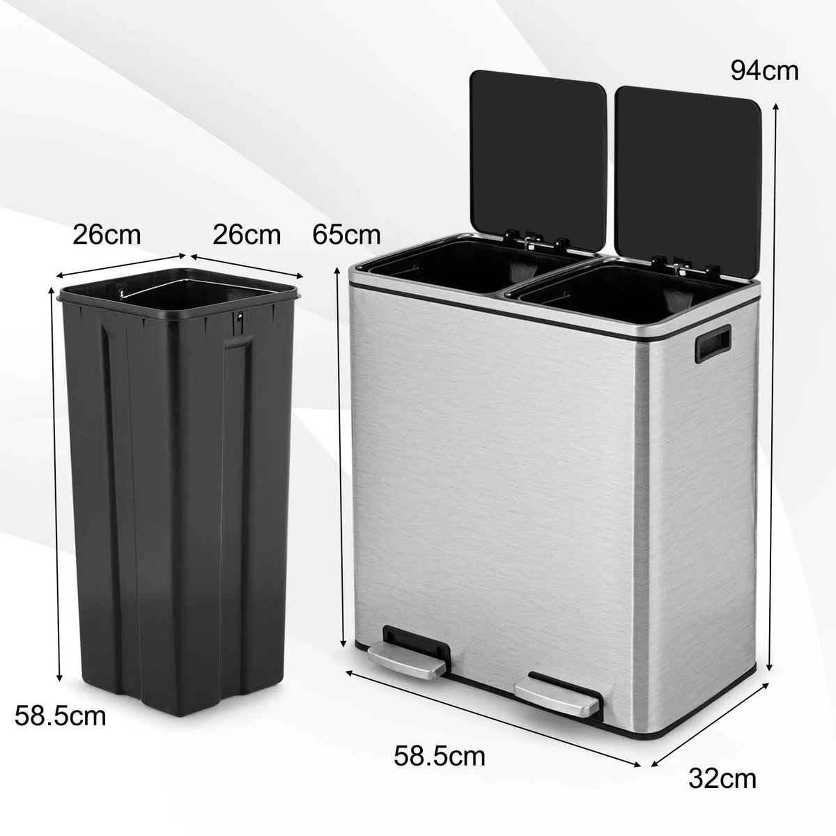 16 Gallon Dual Step Trash Can by DirectDeals