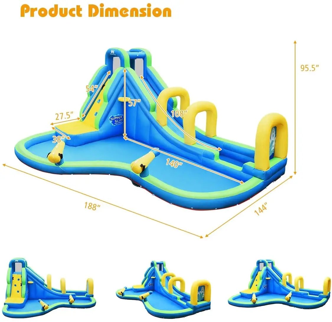 Multifunctional Inflatable Water Bounce with 735W Blower by DirectDeals