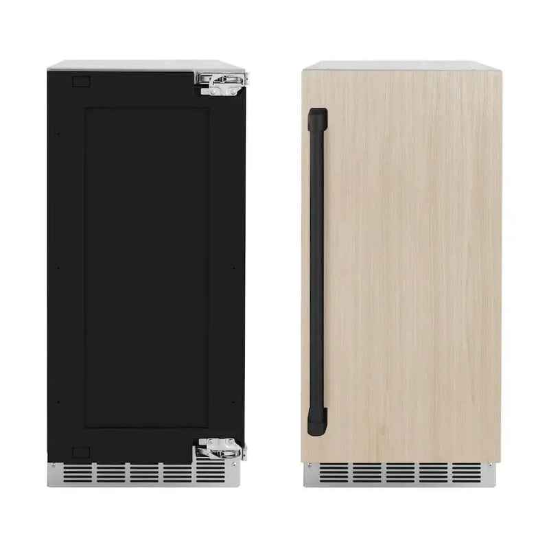 ZLINE 15" Touchstone Gourmet Ice Maker Drain Pump Panel Ready Door Matte Black IGMDPZ-15-MB by Farmhouse Kitchen and Bath