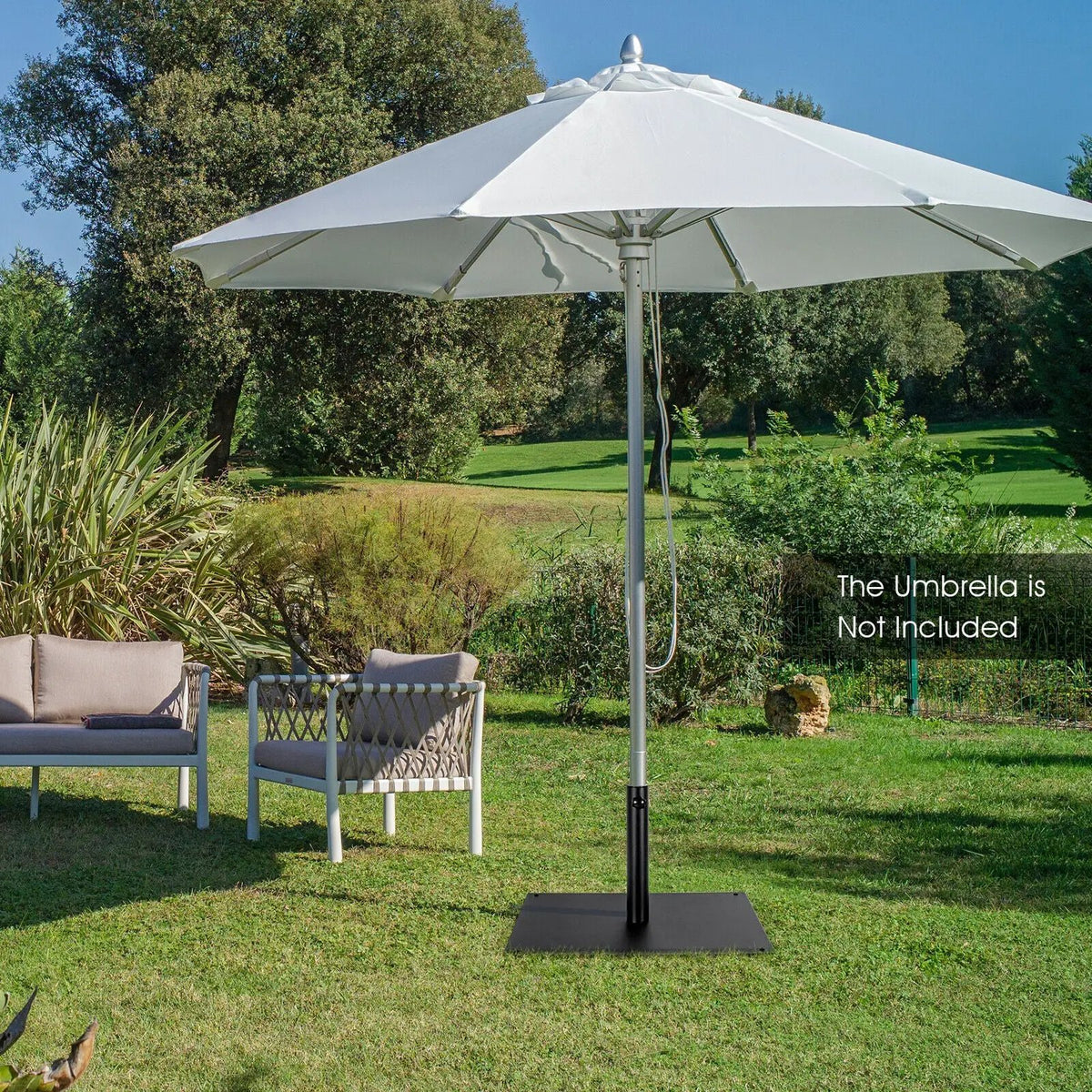 25 Inch Square Patio Umbrella Base 42 LBS Weighted by DirectDeals
