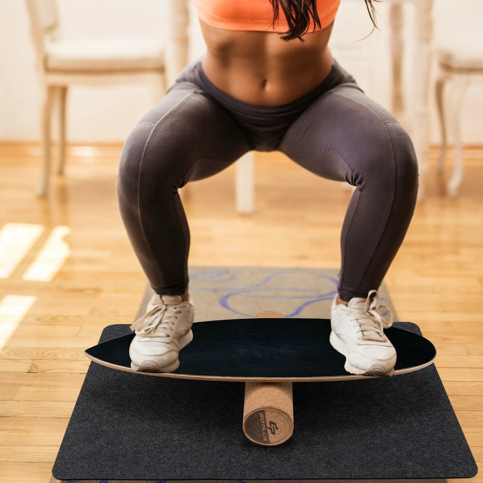 Balance Board Trainer for Core Strength-Black by DirectDeals