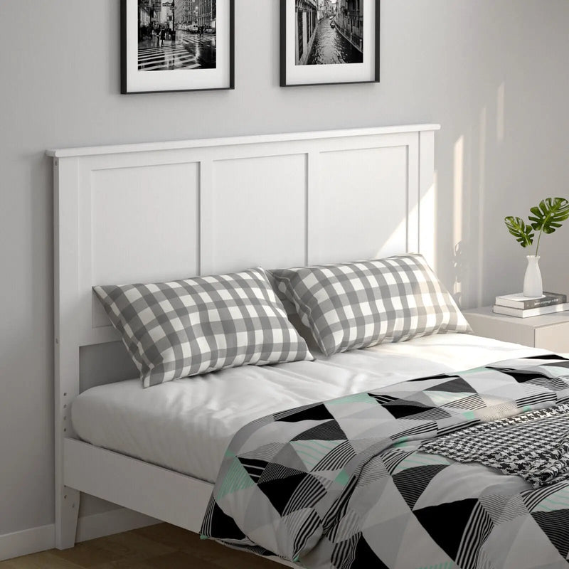 Full Wood Headboard Flat Panel with Pre-drilled Holes and Height Adjustment by DirectDeals