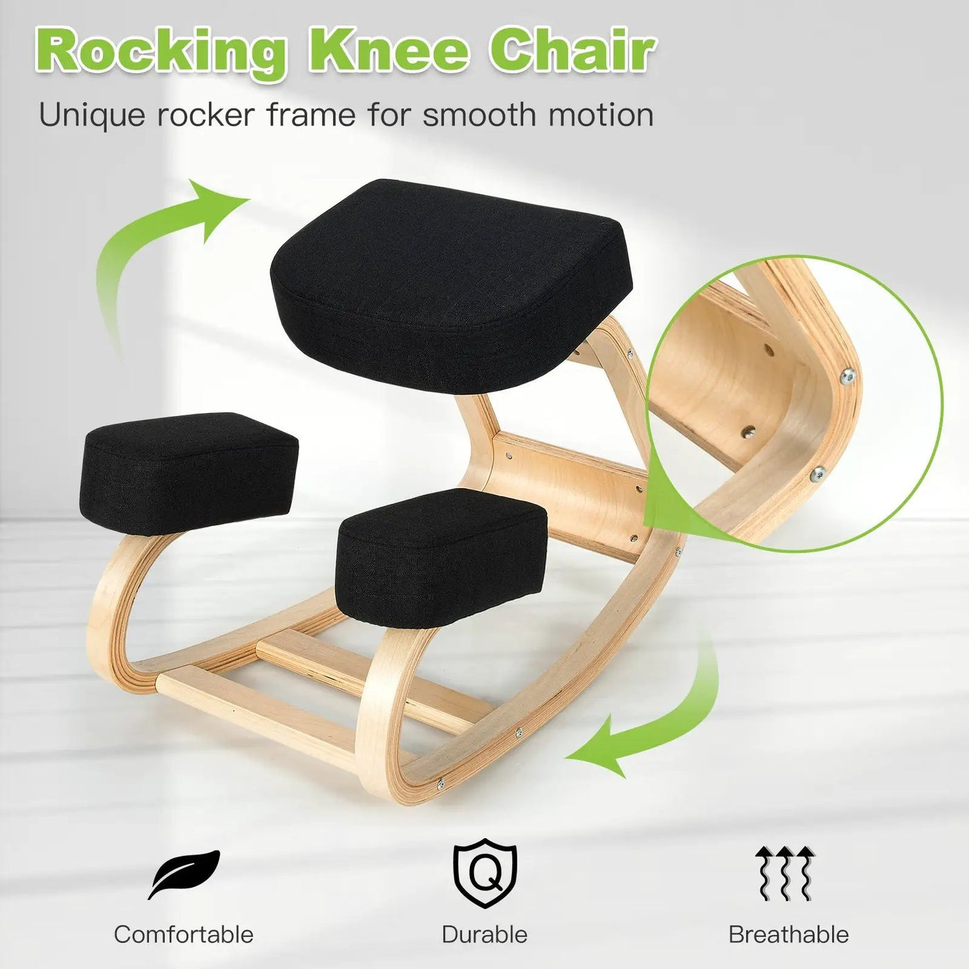 Ergonomic Kneeling Chair Rocking Office Desk Stool Upright Posture by DirectDeals