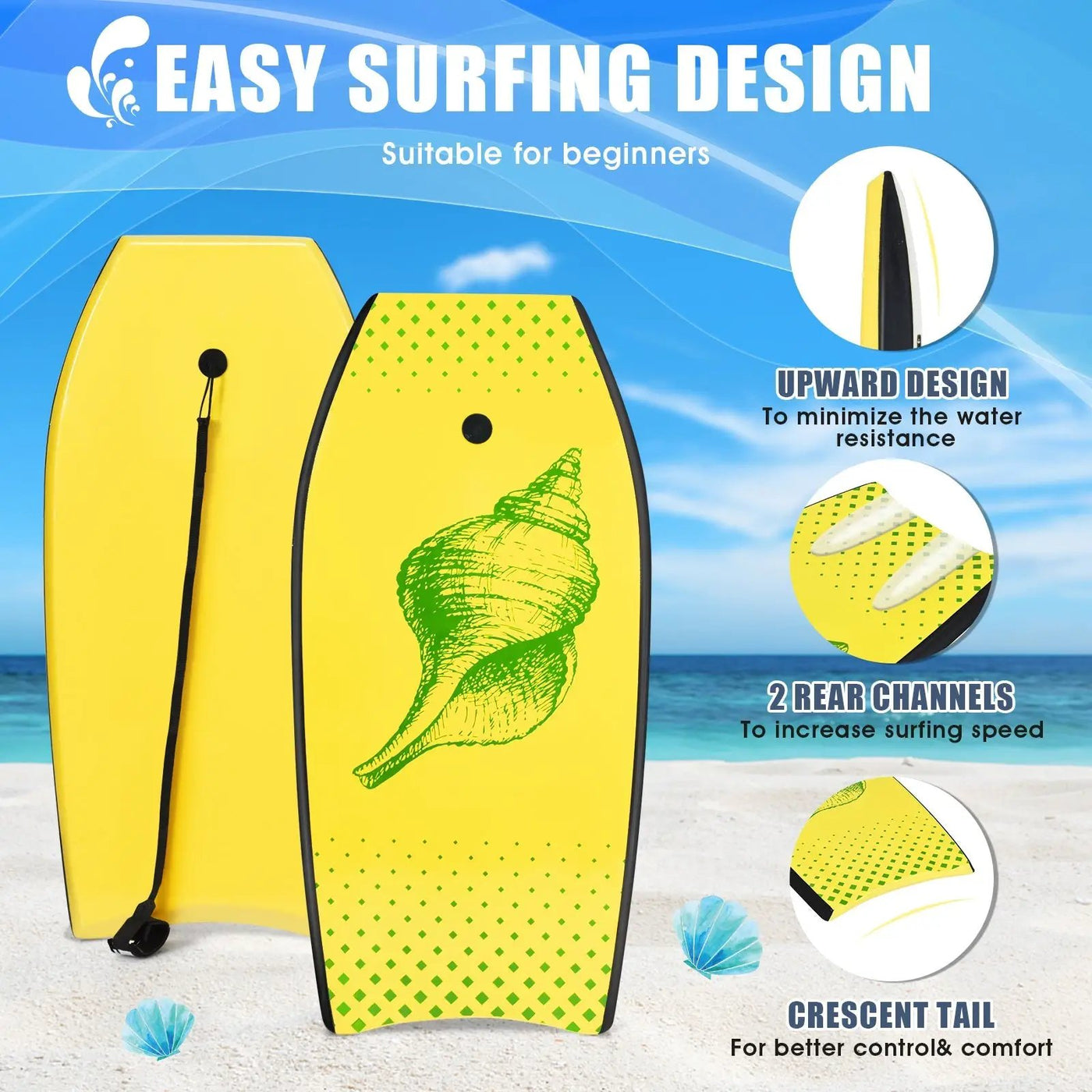 Super Lightweight Surfing Bodyboard by DirectDeals