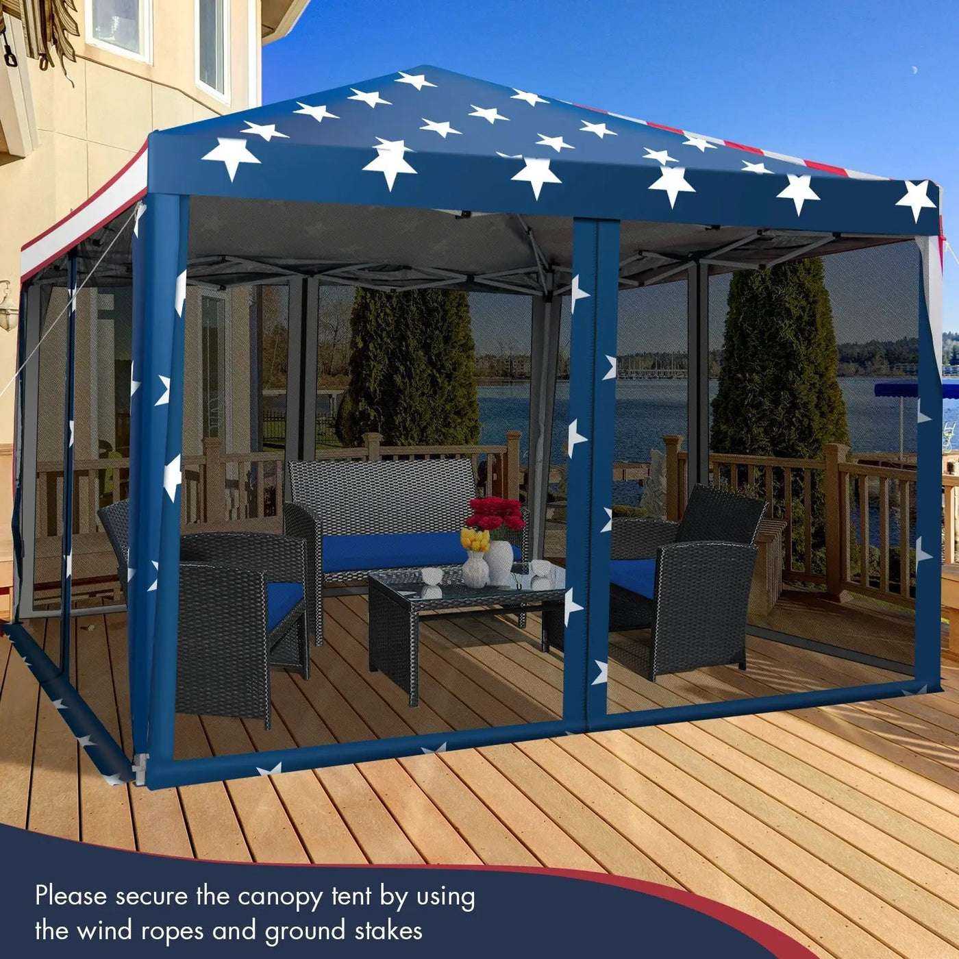 10 FT x 10 FT Pop-Up Canopy Tent Easy Setup Instant Folding Shelter with Mesh Netting by DirectDeals