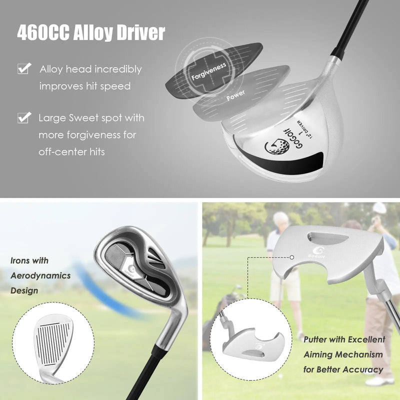 Women's Complete Golf Club Set - 10 Piece with Stand Bag by DirectDeals