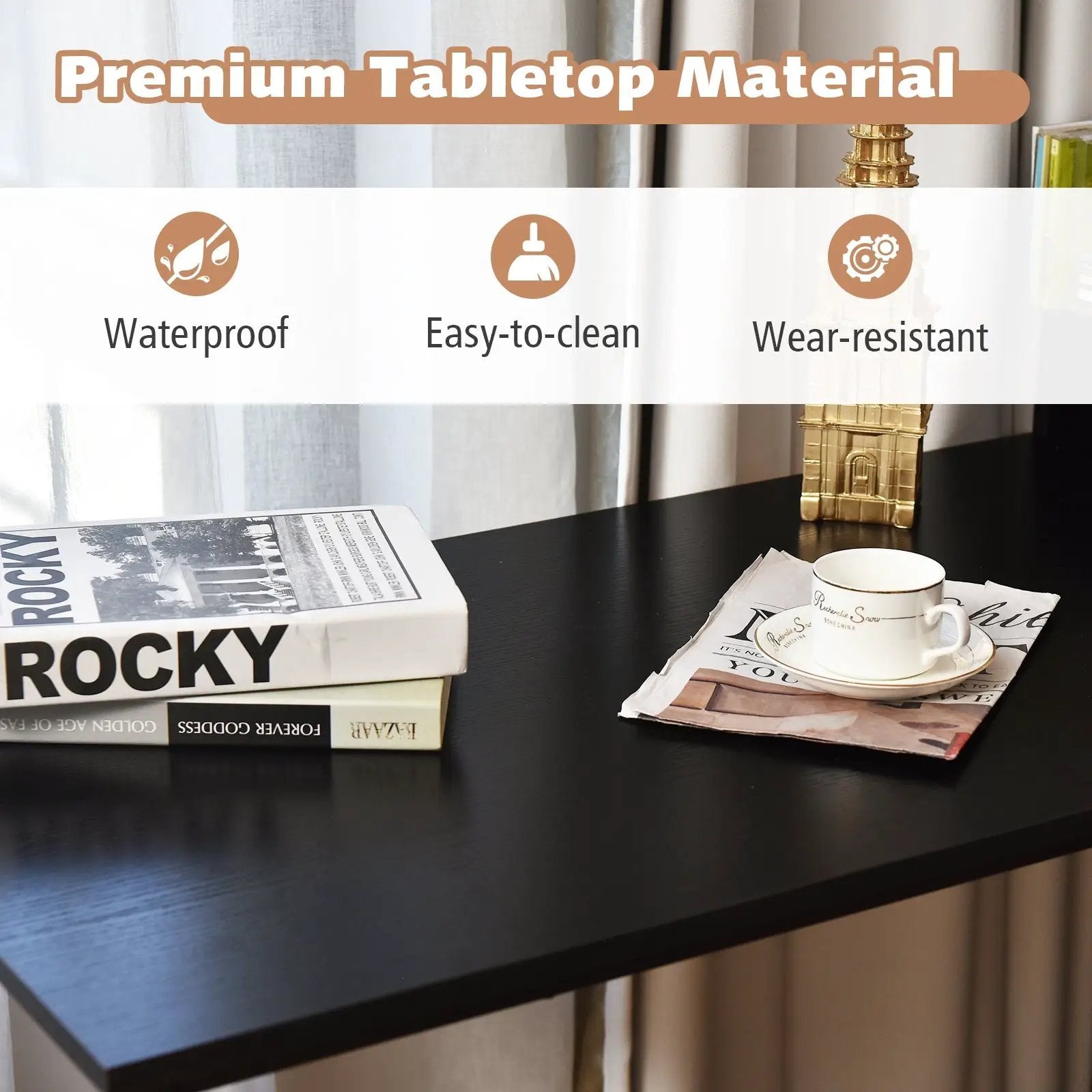 5.5 Inch L-shaped Computer Desk with Bookshelf by DirectDeals