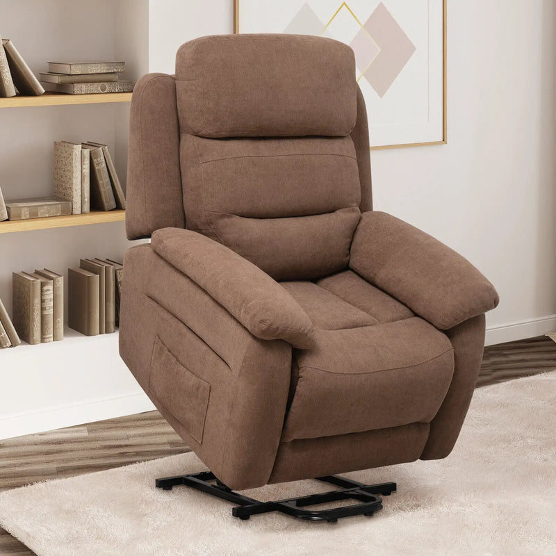 Power Lift Recliner Sofa with Side Pocket and Remote Control by DirectDeals