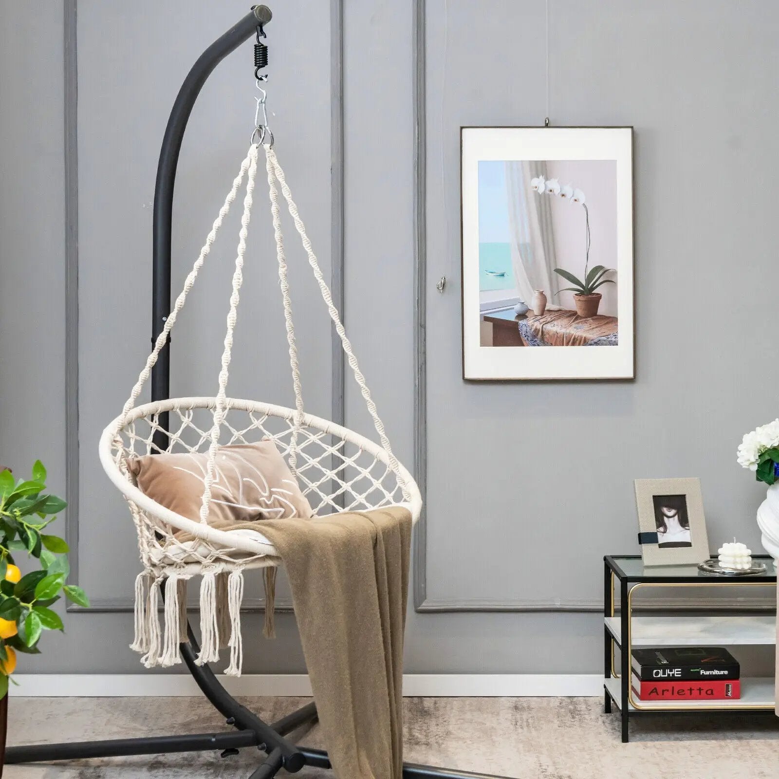 Cushioned Hammock Swing Chair with Hanging Kit by DirectDeals