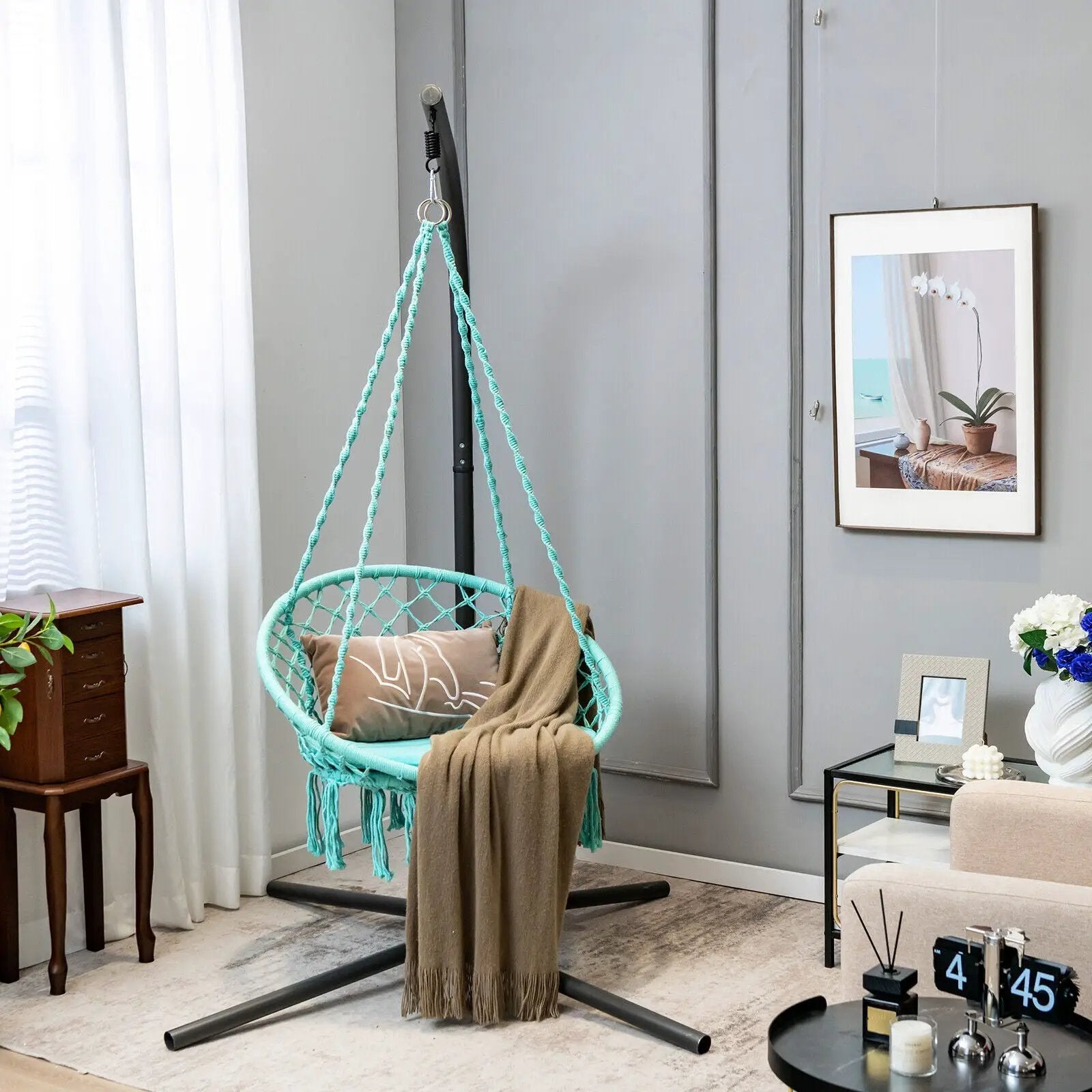 Cushioned Hammock Swing Chair with Hanging Kit by DirectDeals