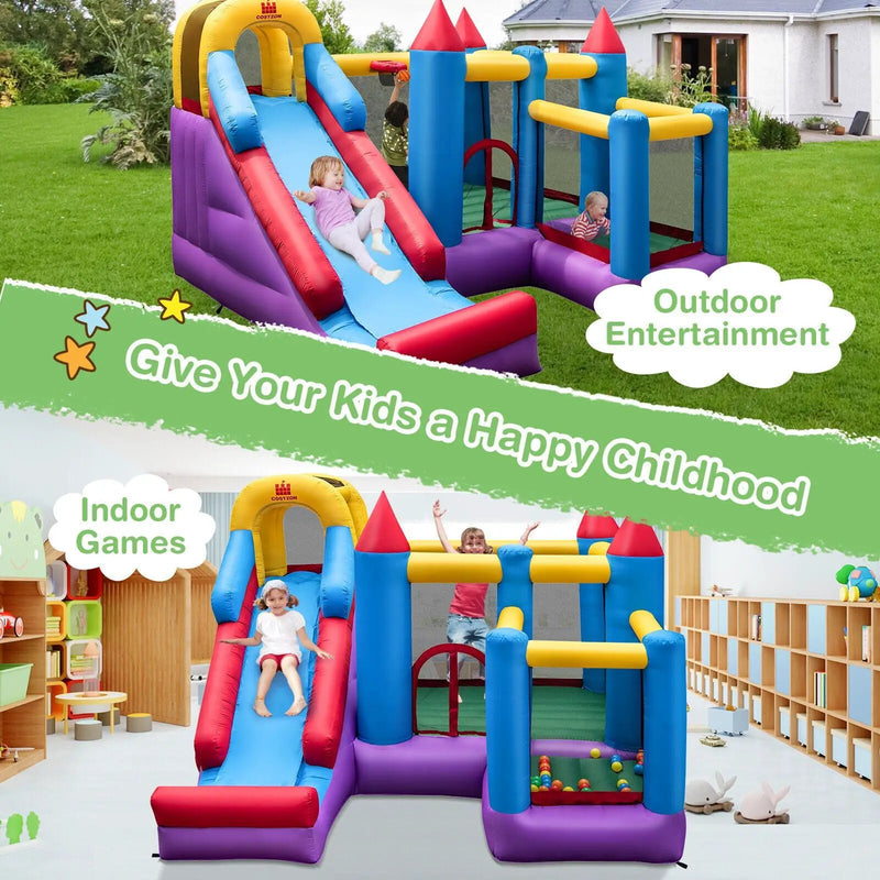5-in-1 Inflatable Bounce Castle without Blower by DirectDeals