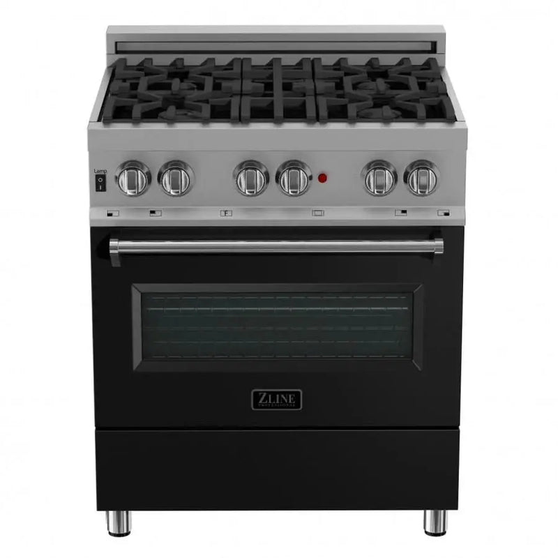 ZLINE 30" Bundle Range RAS-BLM-30 & Range Hood 8654BLM-30, 2KP-RASBLMRH30 by Farmhouse Kitchen and Bath