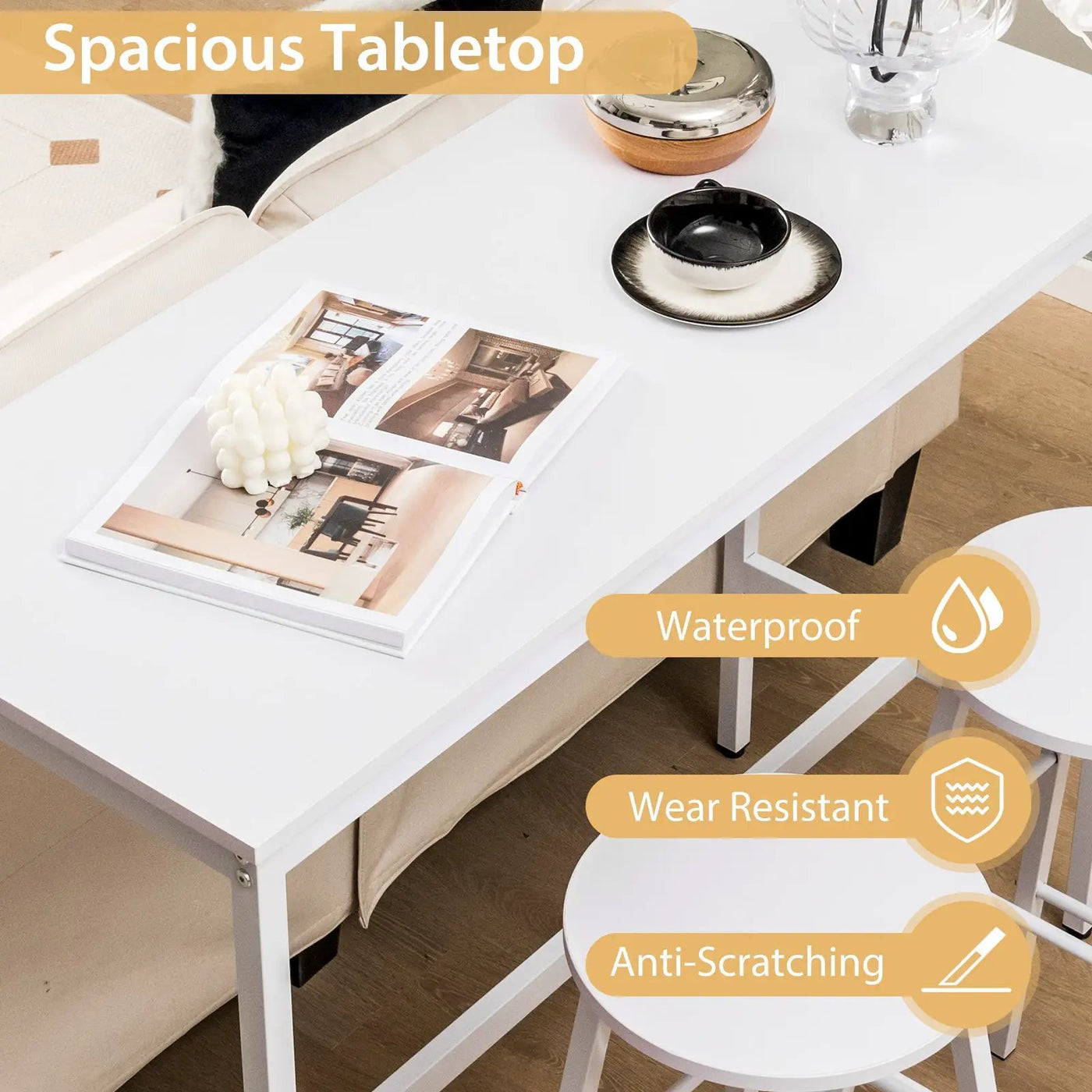 3 Piece Pub Table and Stools Kitchen Dining Set by DirectDeals