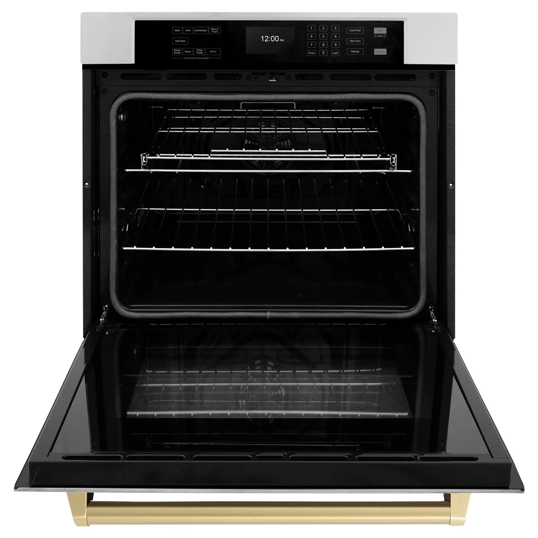 ZLINE 30" Autograph Edition Professional True Convection Single Wall Oven, Air Fry, Self Clean, Stainless Steel, Champagne Bronze WASZ-30-CB by Farmhouse Kitchen and Bath