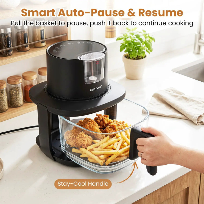 4.7 QT Glass Air Fryer with Steam Frying Mode by DirectDeals