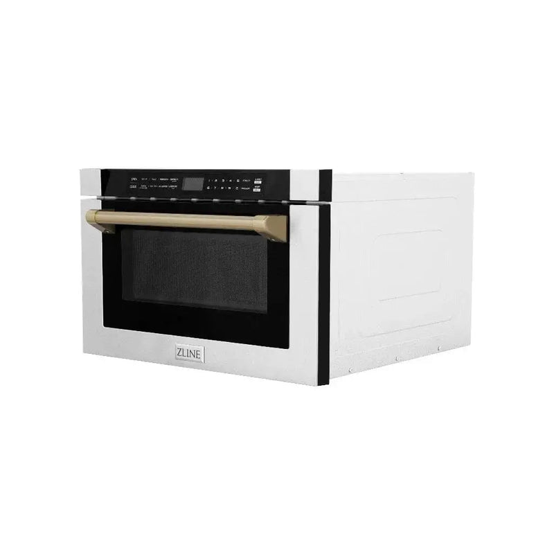 ZLINE 24" Microwave Drawer, Stainless Steel, Bronze MWDZ-1-H-CB by Farmhouse Kitchen and Bath
