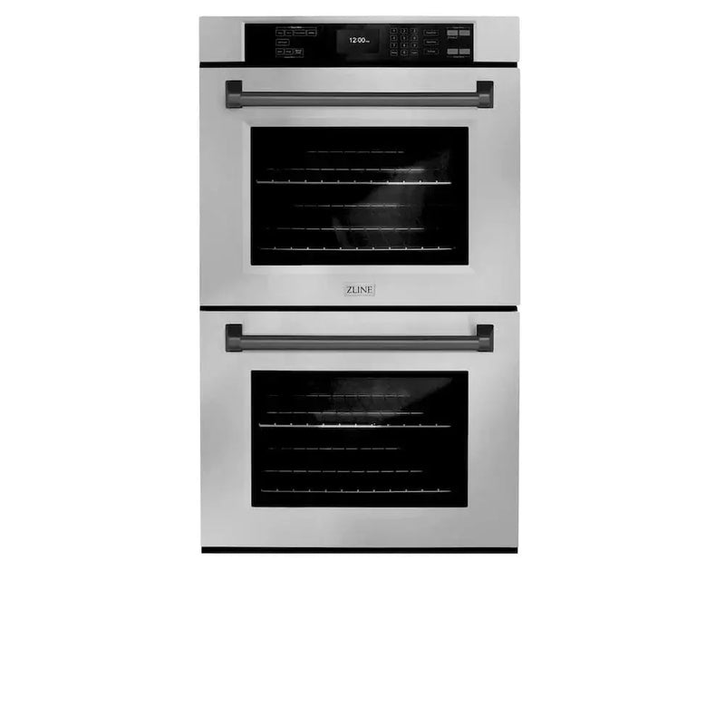ZLINE 30"Professional True Convection Double Wall Oven, Air Fry, Self Clean, Stainless Steel, Matte Black WADZ-30-MB by Farmhouse Kitchen and Bath