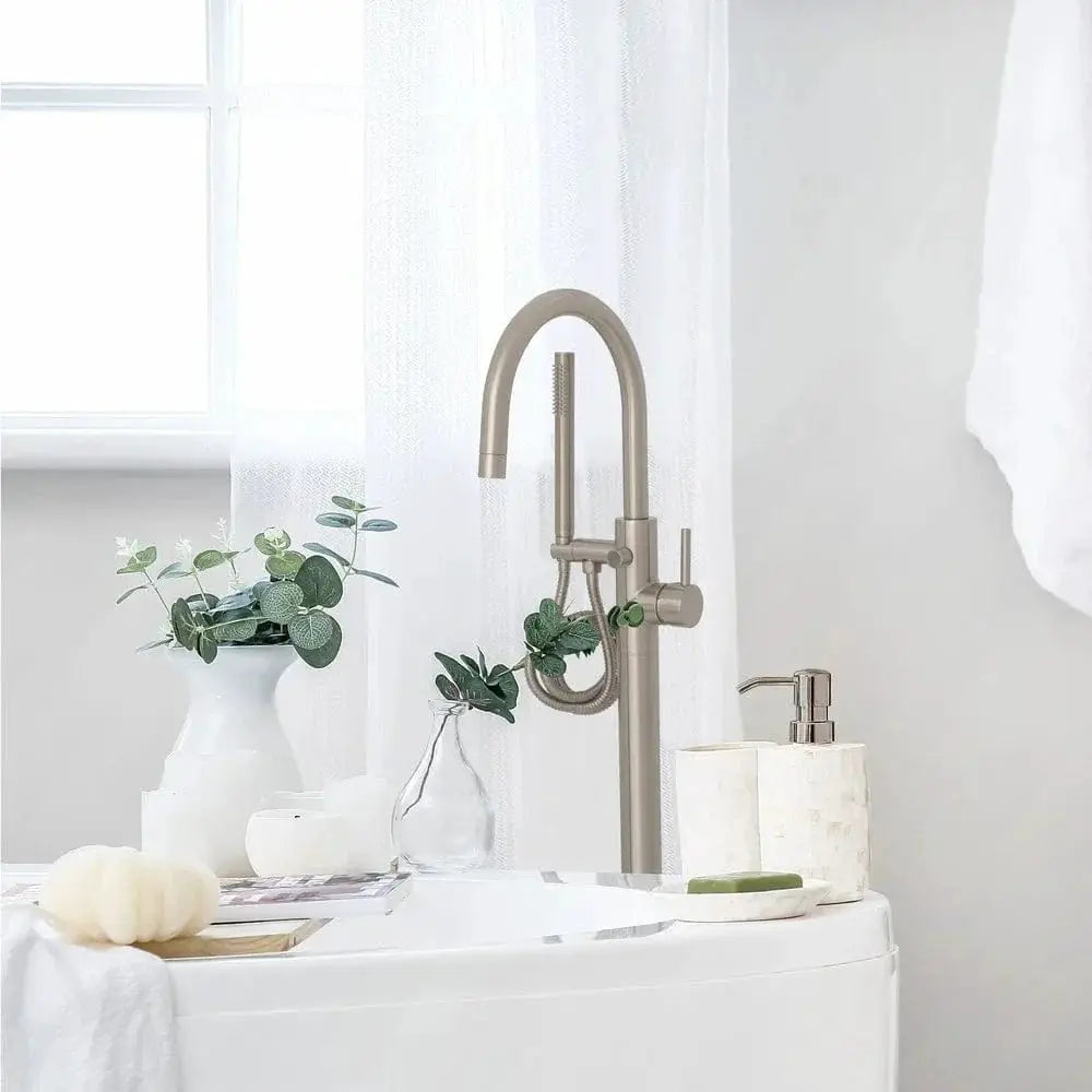 ZLINE Emerald Bay Bath Tub Filler in Brushed Nickel EMBY-BTF-BN by Farmhouse Kitchen and Bath