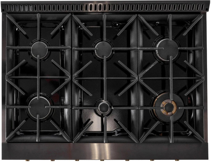 Kucht 36" Freestanding Dual Fuel Range Liquid Propane KXP36/LP by Farmhouse Kitchen and Bath