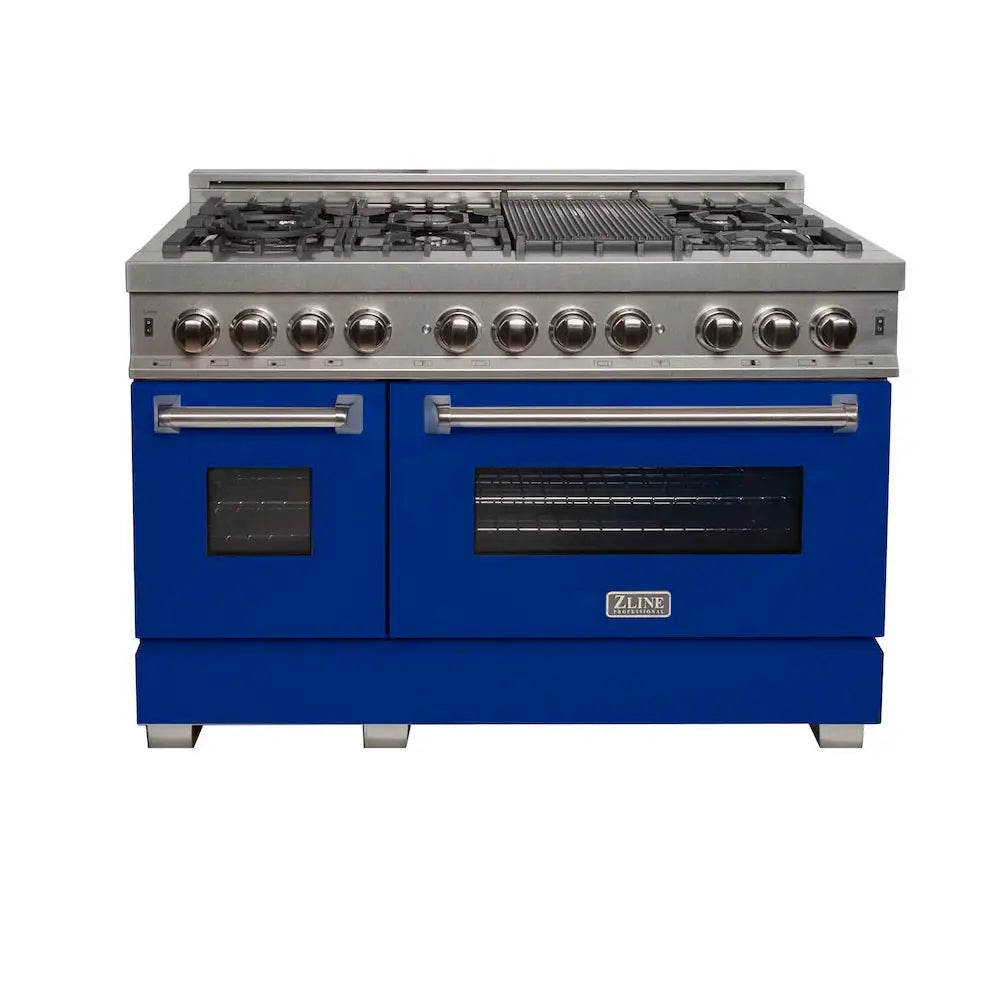 ZLINE 48" Bundle Range RAS-BM-48 & Range Hood 8654BM-48, 2KP-RASBMRH48 by Farmhouse Kitchen and Bath