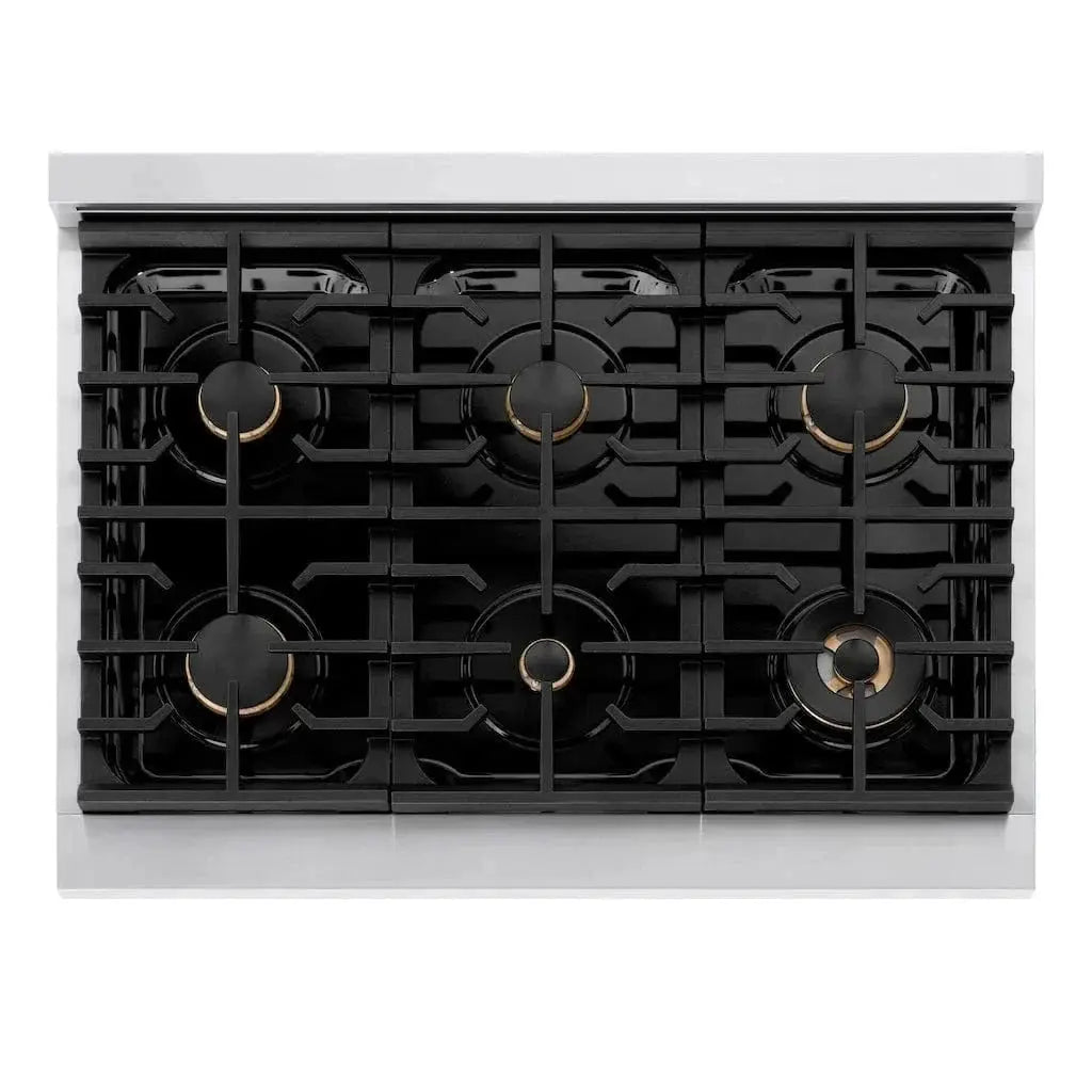 ZLINE 36 " Gas Range, Convection Oven Stainless Steel, Champagne Bronze , SGRZ-36-CB by Farmhouse Kitchen and Bath