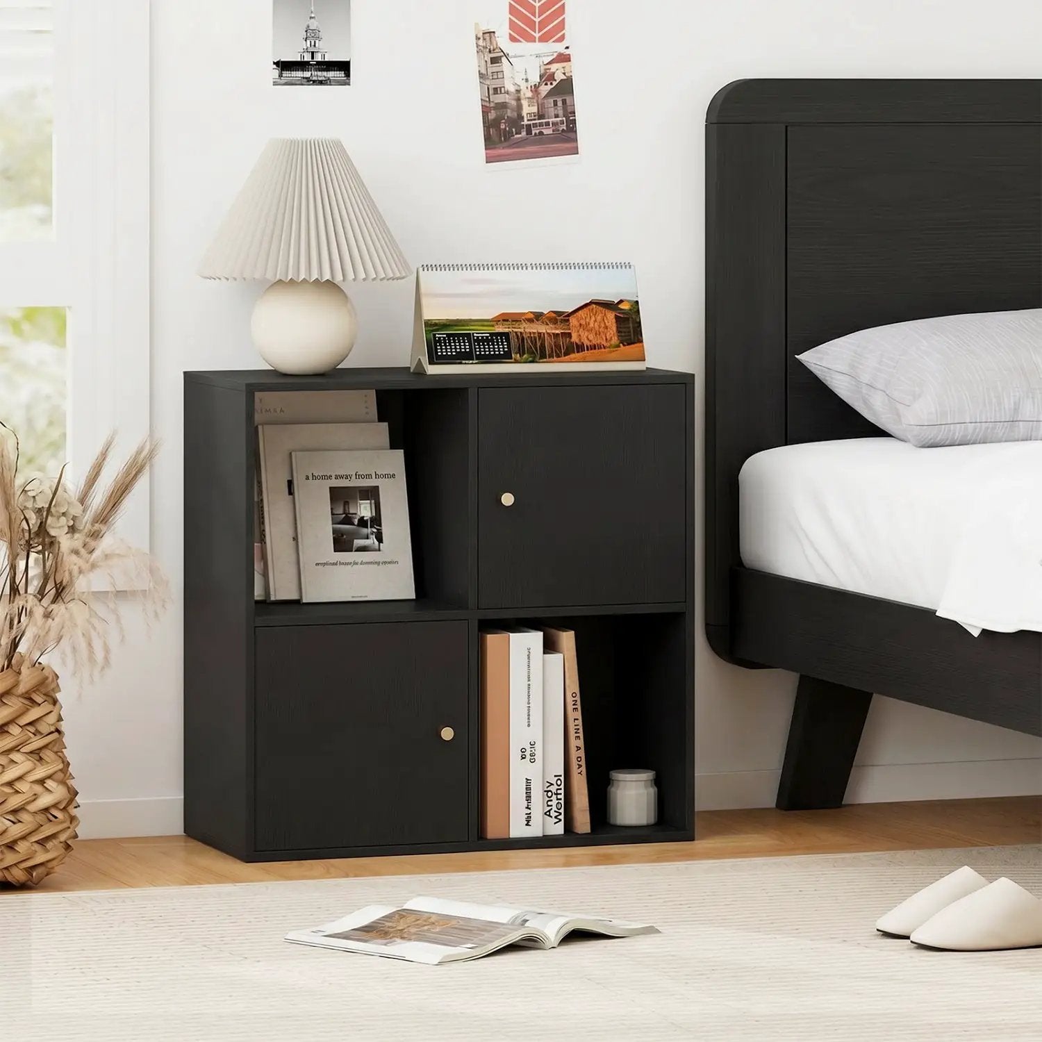 4-Cube Bookcase with 2 Cabinets and Anti-Tip Kit by DirectDeals