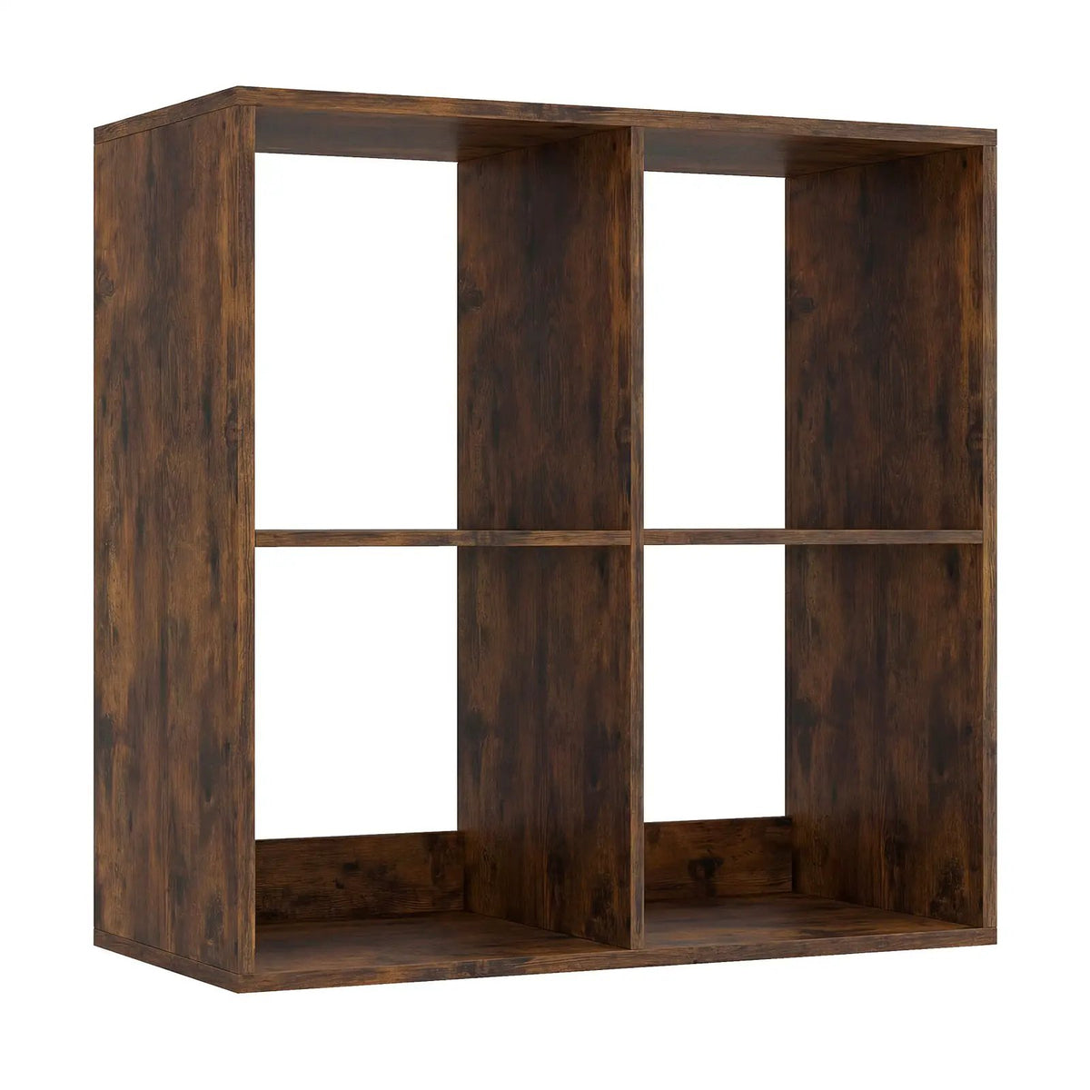 4 Cube Bookshelf with Back Guardrail for Living Room Bedroom by DirectDeals