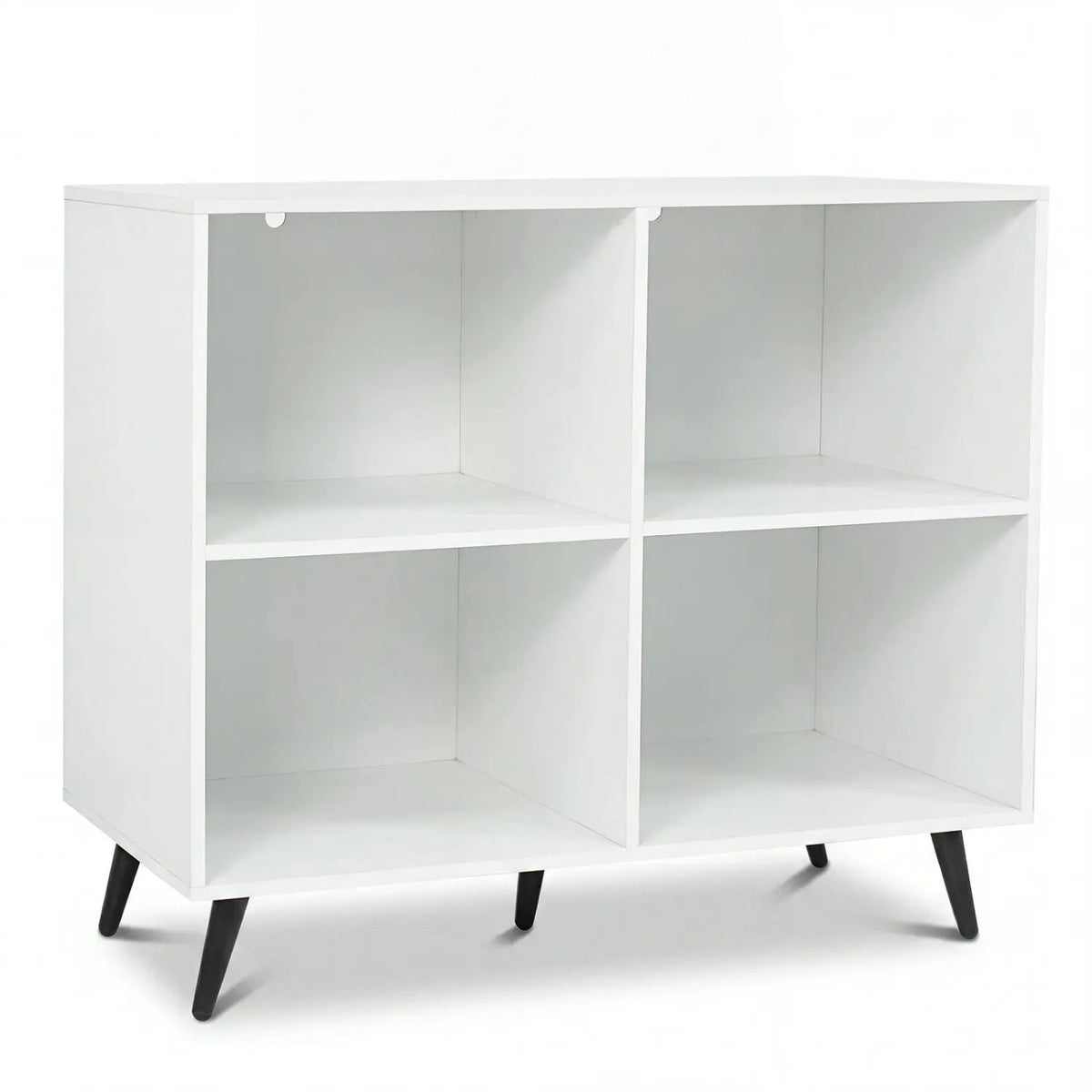 4-Cube Bookshelf with Metal Legs - White by DirectDeals