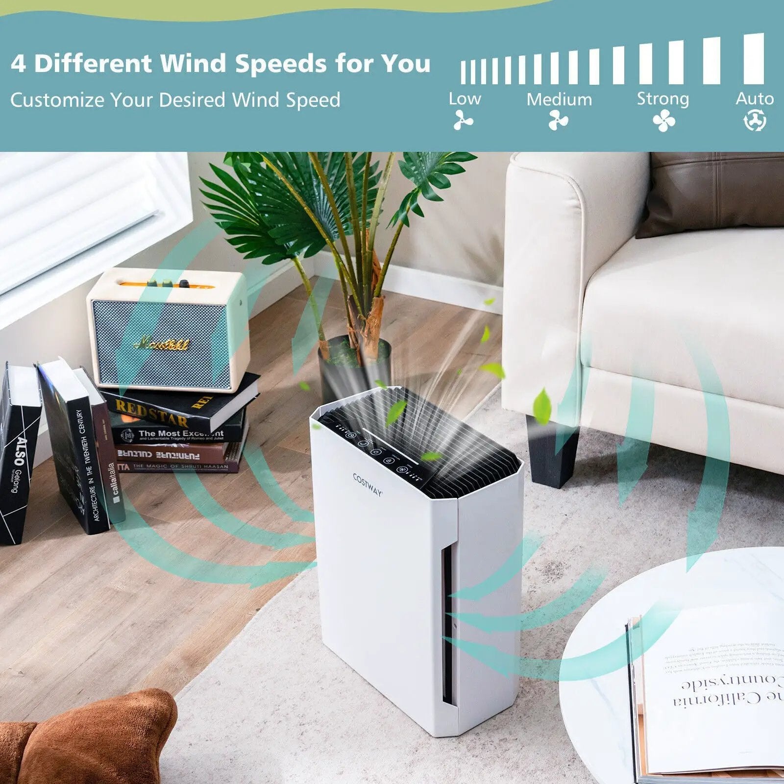 H13 True HEPA Air Purifier with Adjustable Wind Speeds by DirectDeals