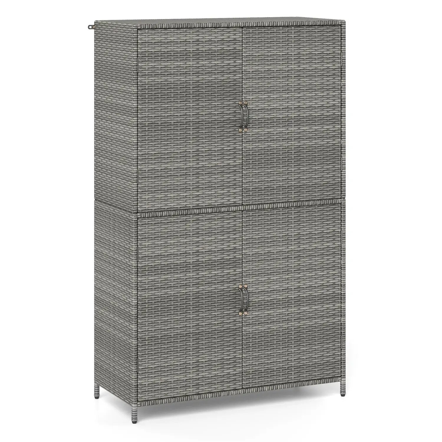 Rattan Vertical Storage Shed with Adjustable Shelves by DirectDeals