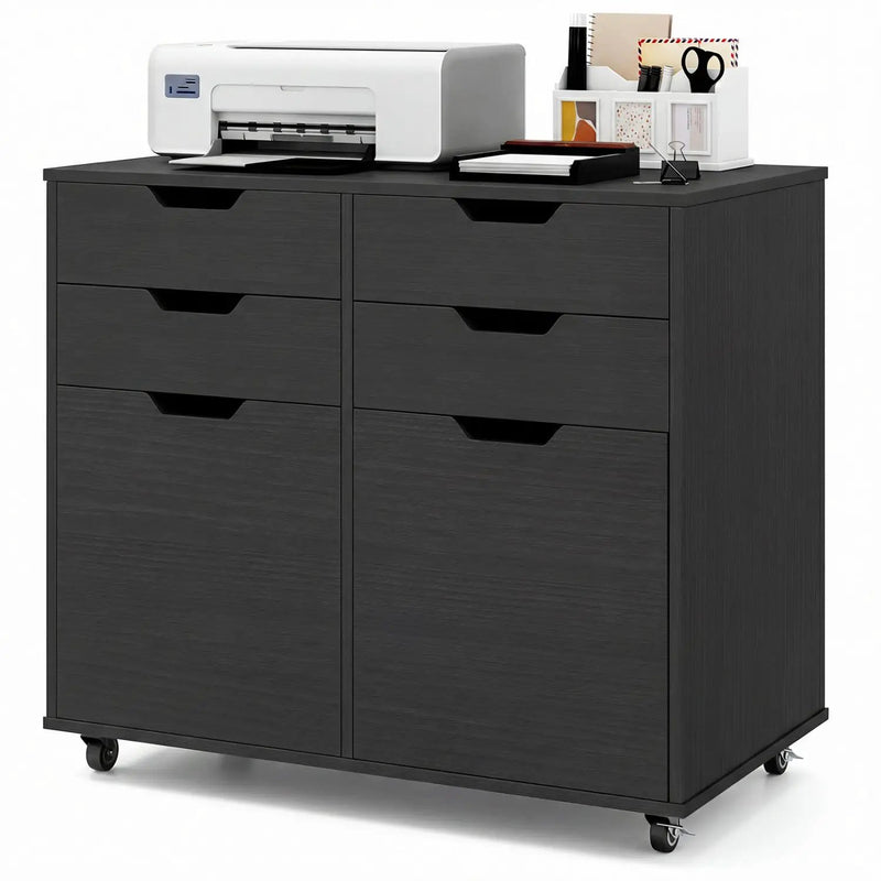 4 Drawer File Cabinet with Wheels for Home Office Organization by DirectDeals