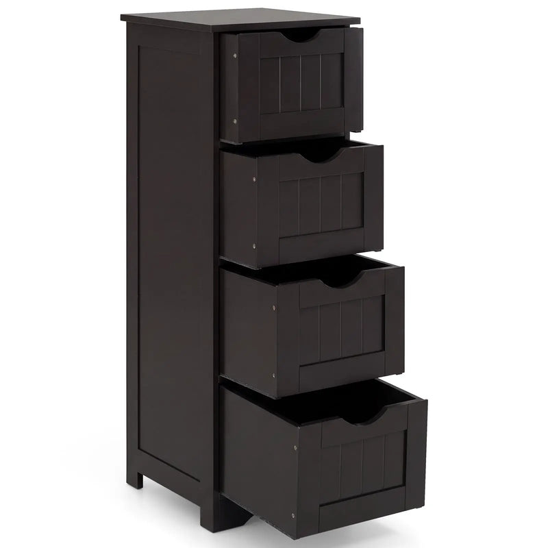 4-Drawer Freestanding Floor Cabinet with Anti-Toppling Device by DirectDeals