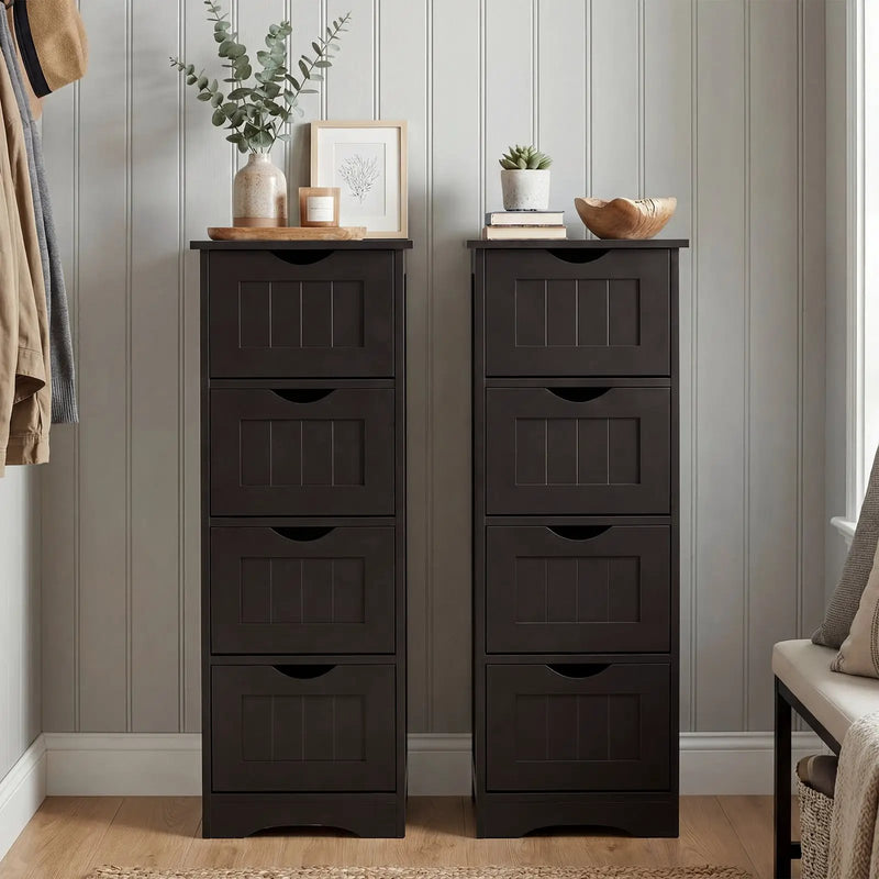 4-Drawer Freestanding Floor Cabinet with Anti-Toppling Device by DirectDeals