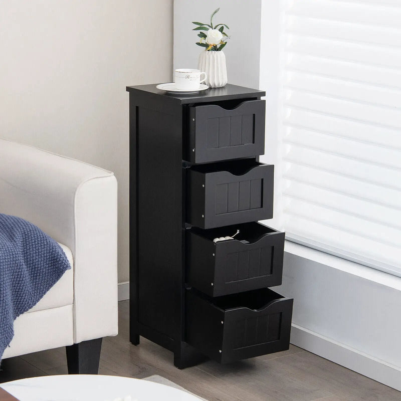 4-Drawer Freestanding Floor Cabinet with Anti-Toppling Device by DirectDeals